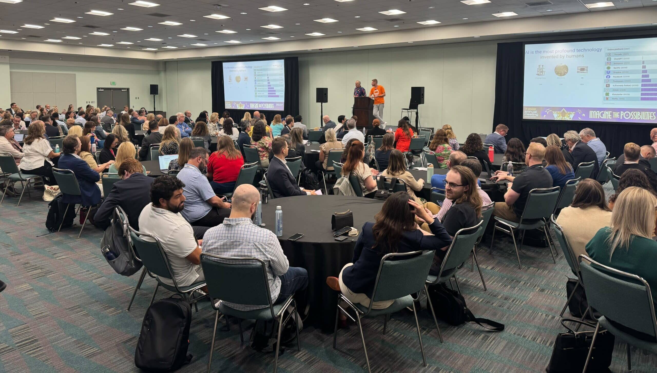 Conor Sibley, CTO for Higher Logic, and Andy Steggles, CEO and Founder of Insight Guide, present at ASAE Annual