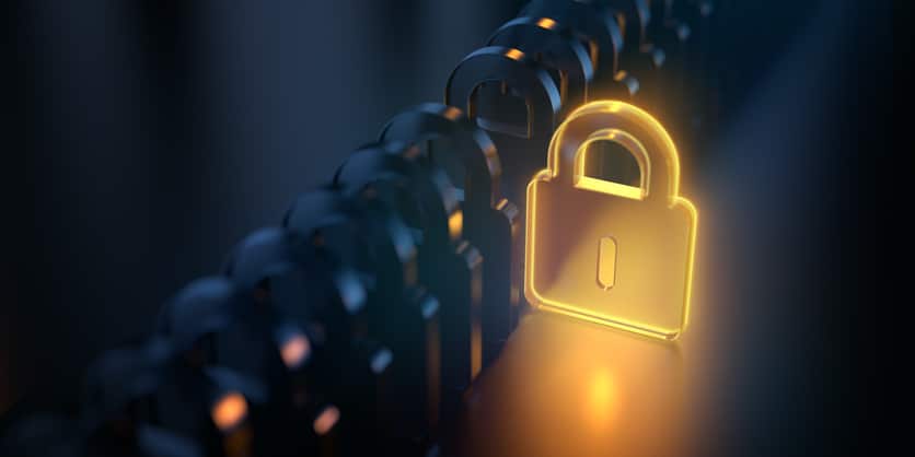 lock image representing cybersecurity for associations